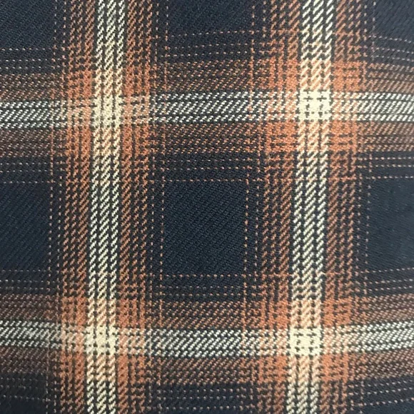 Navy & Brown New Concepts Plaid School-Girl style skirt. Fully lined size 12P - Picture 2 of 8